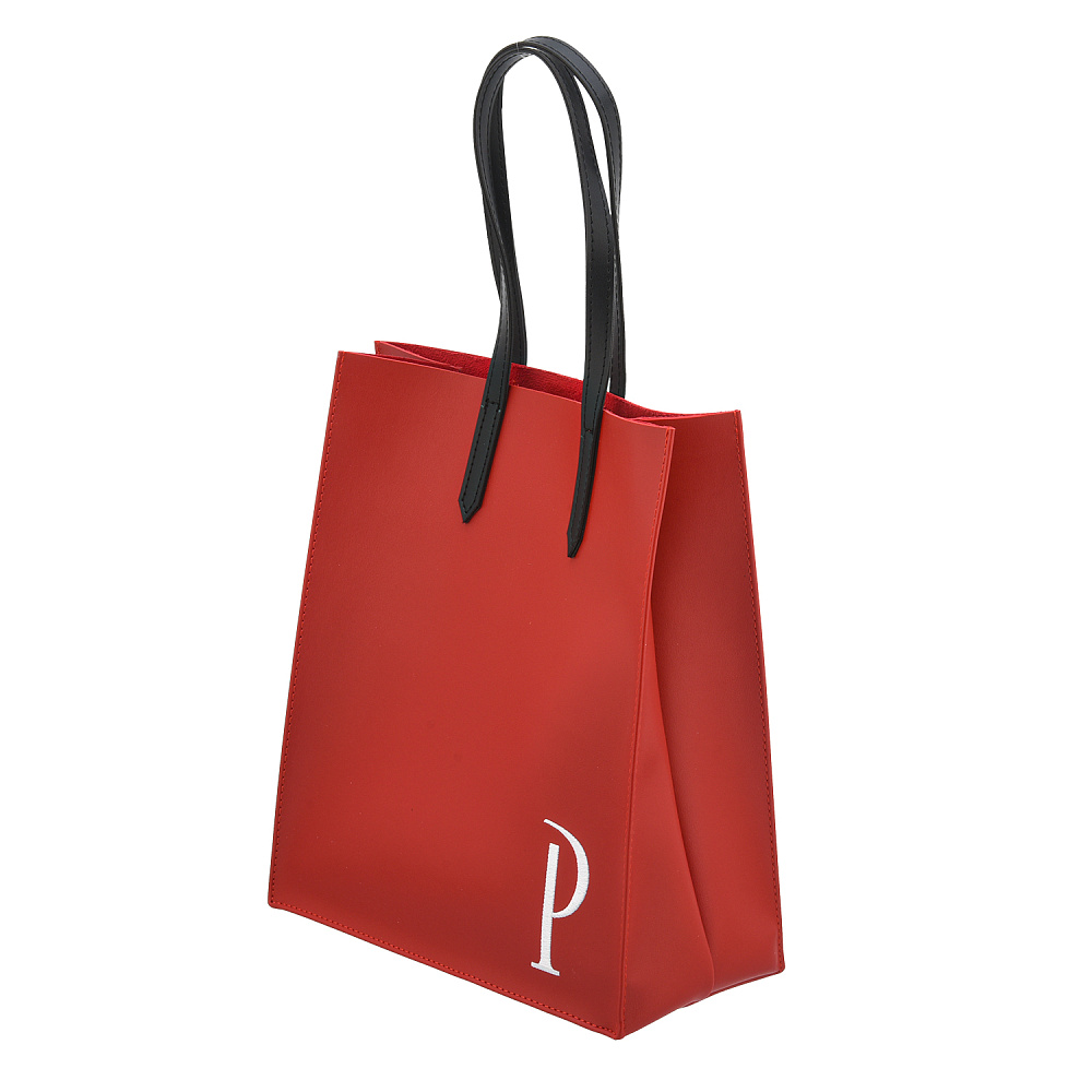 Подарочный пакет-упаковка из экокожи «Р» 26х12х32 см - интернет магазин Русь Велика я 