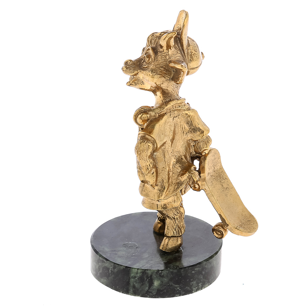 Бронзовая статуэтка «Козлик со скейтом» - интернет магазин Русь Велика я фото 3
