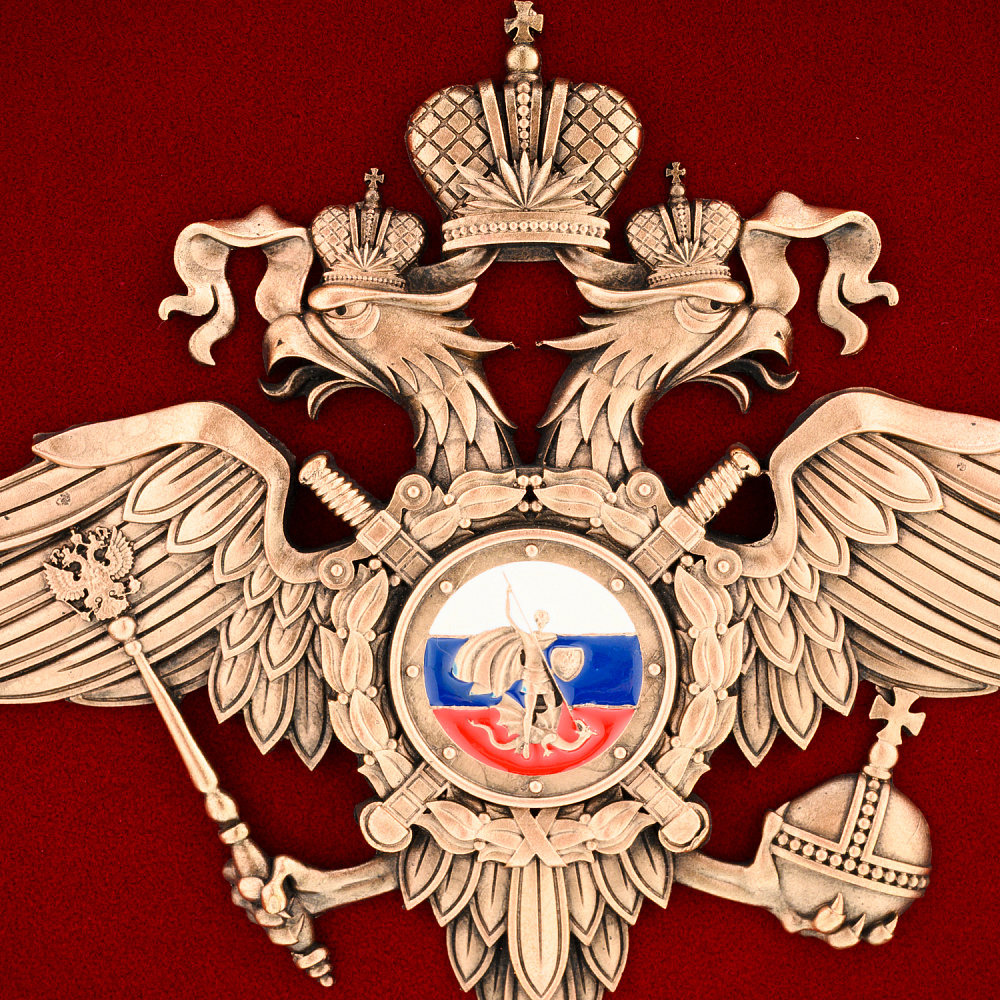 Панно-плакетка «Герб МВД». Гальванопластика 23х32 см - интернет магазин Русь Велика я фото 1