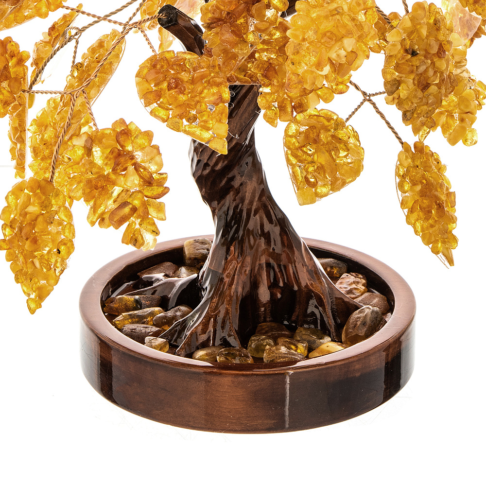 Денежное дерево из янтаря 32 см - интернет магазин Русь Велика я фото 1