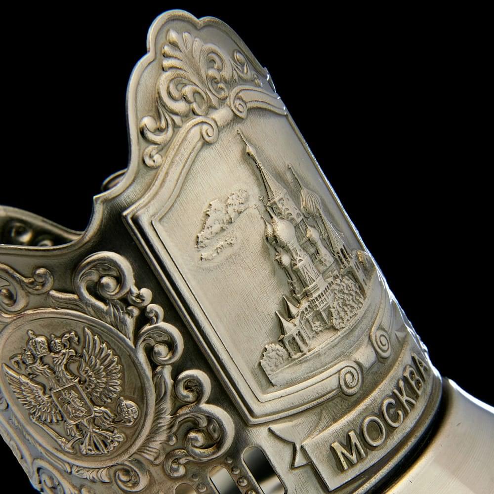 Подстаканник никелированный  «Храм Василия Блаженного» - интернет магазин Русь Велика я фото 5