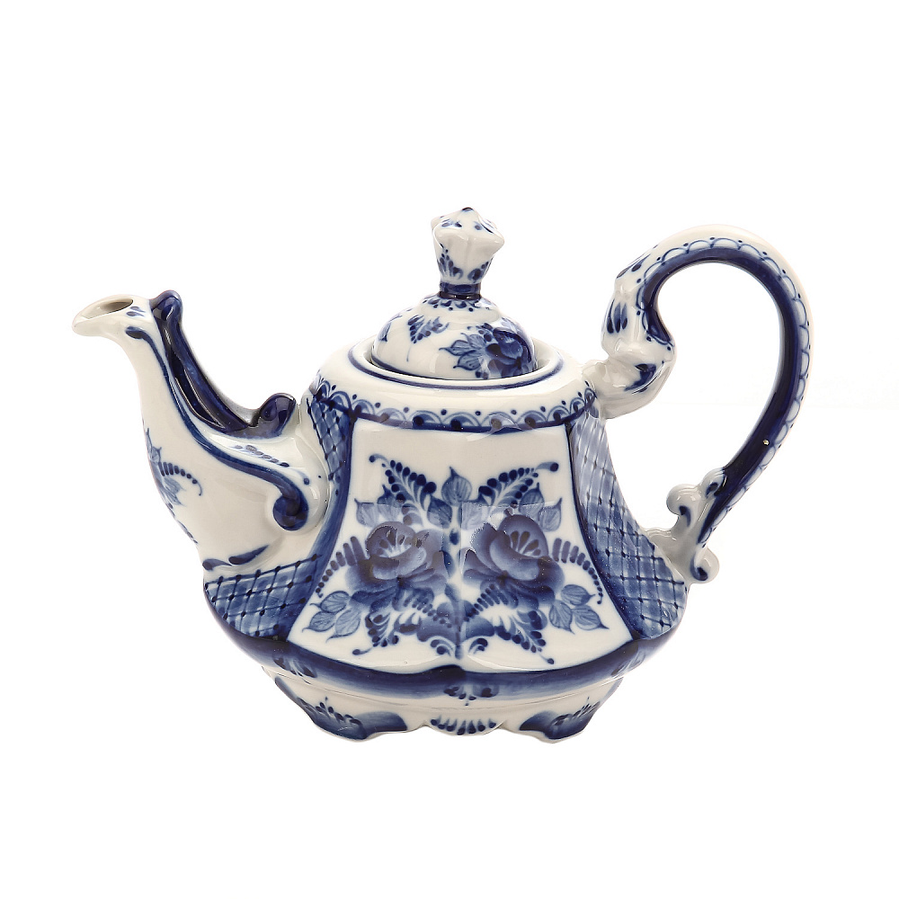 Чайный сервиз на 6 персон «Грань». Гжель - интернет магазин Русь Велика я фото 1