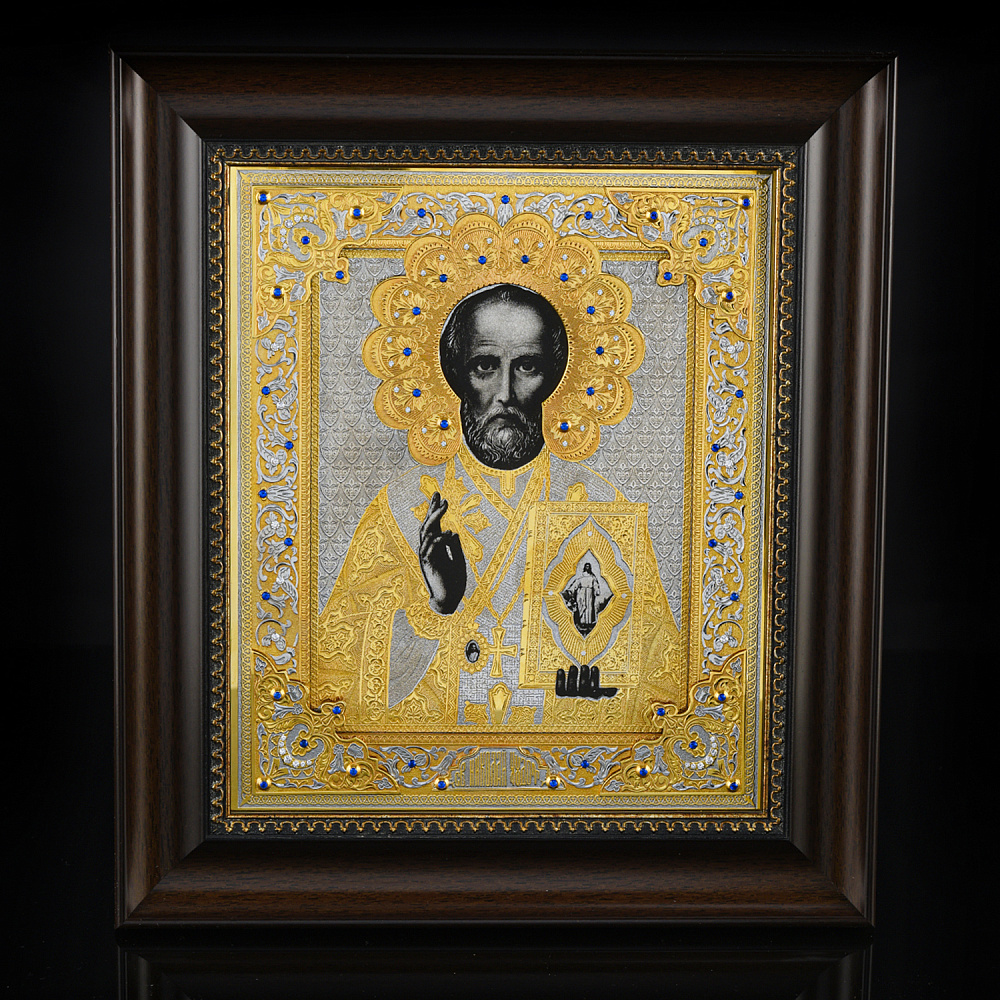Икона «Николай Чудотворец». Златоуст 28х32 см - интернет магазин Русь Велика я 