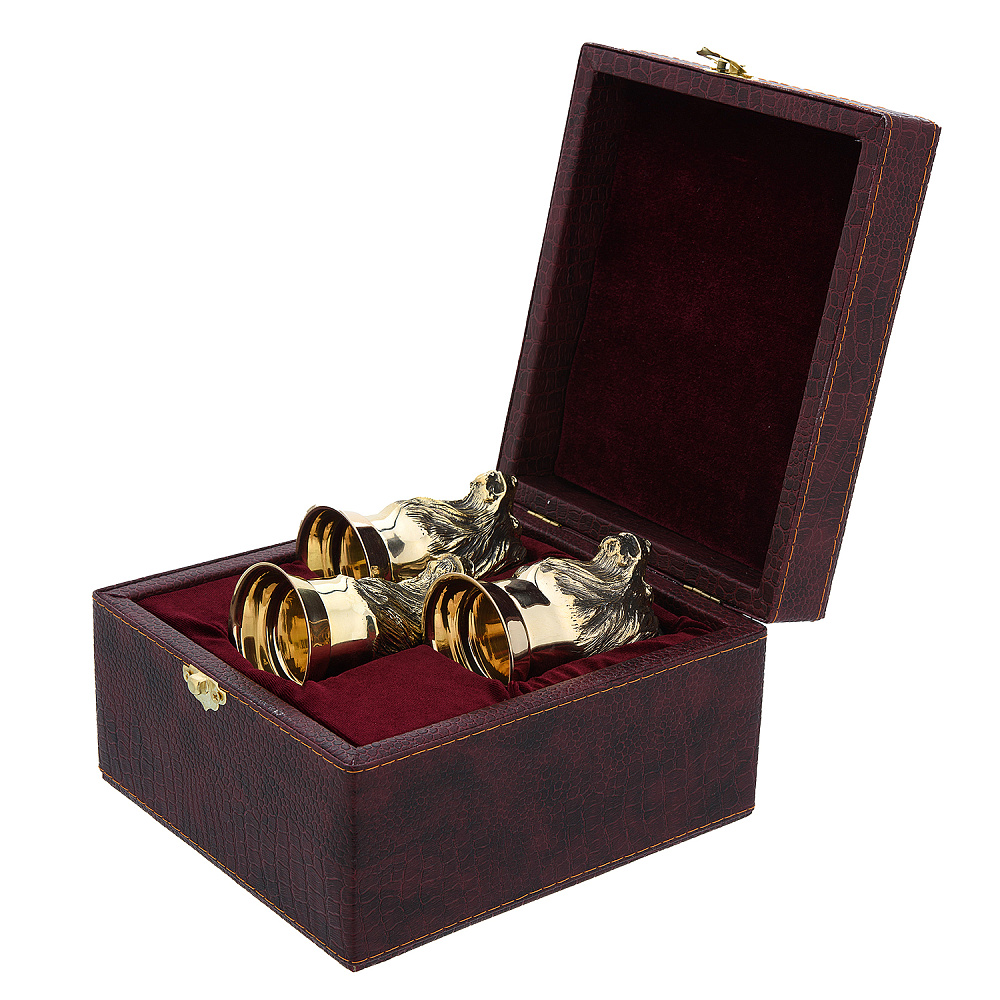 Набор из трех стопок «Звери» - интернет магазин Русь Велика я фото 1