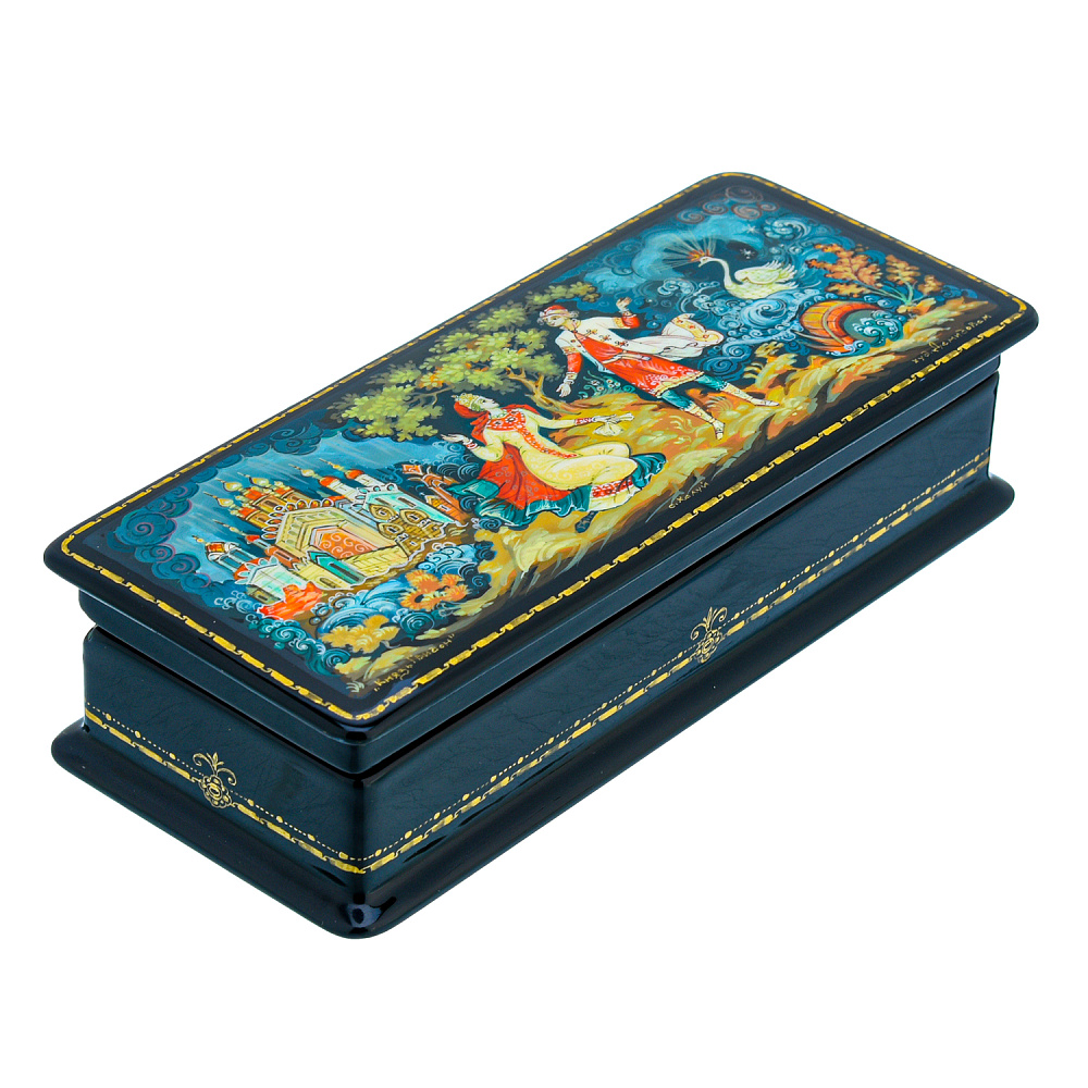 Шкатулка с художественной росписью «Князь Гвидон» - интернет магазин Русь Велика я фото 1