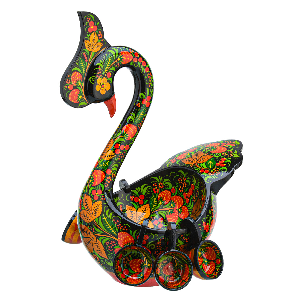 Братина с ковшиками «Лебедь». Хохлома - интернет магазин Русь Велика я фото 1