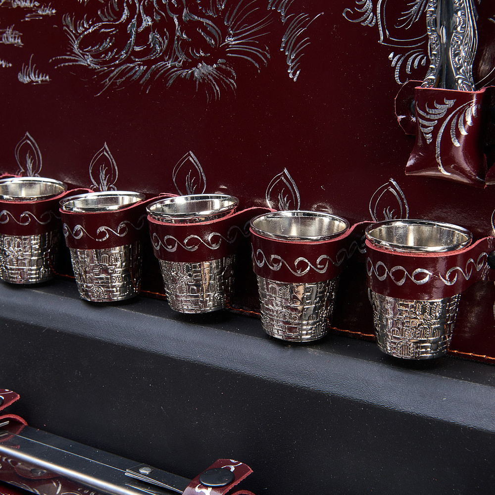 Набор для пикника на 6 персон «Орёл» с серебряным декором - интернет магазин Русь Велика я фото 2