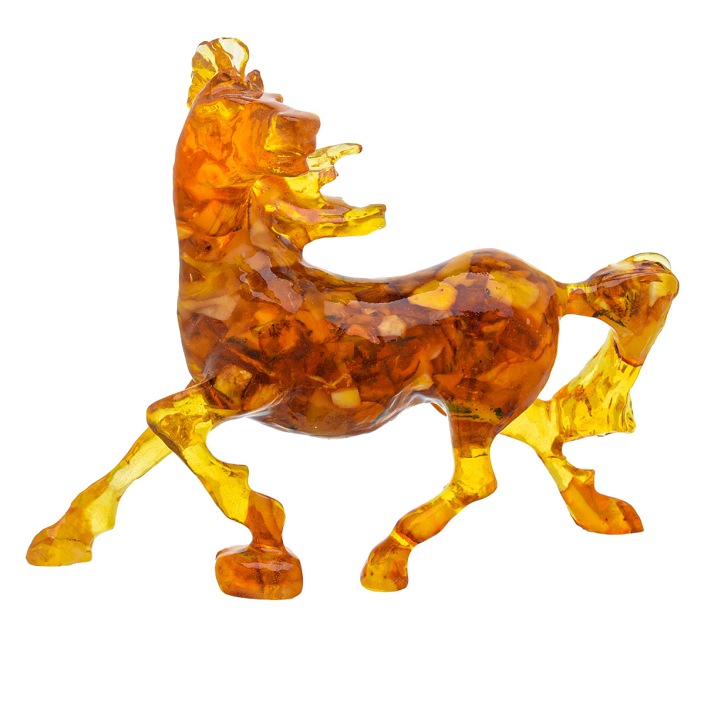Символ 2026 года. Статуэтка из янтаря «Лошадь» - интернет магазин Русь Велика я 