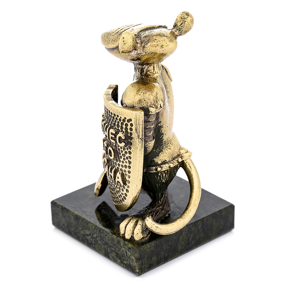 Бронзовая статуэтка «Крыса воин. Бизнес - это война!» - интернет магазин Русь Велика я фото 2