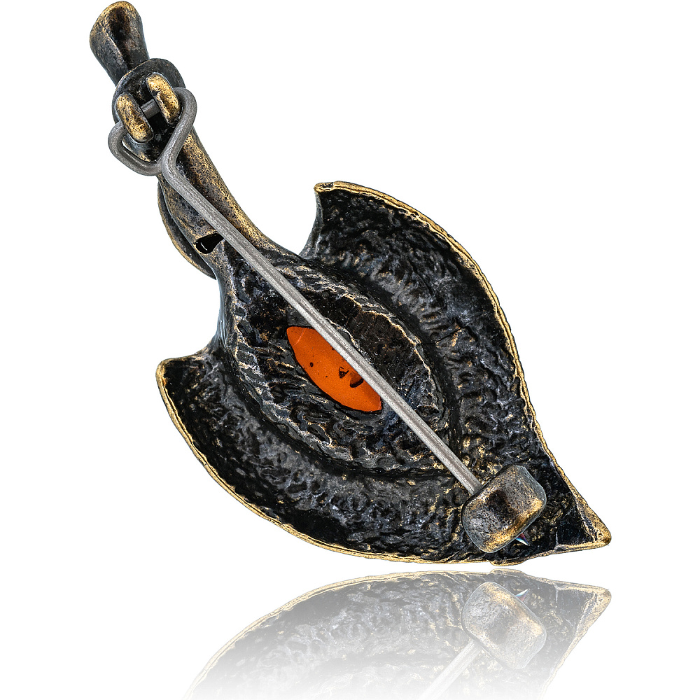 Брошь с янтарной вставкой «Женское счастье» - интернет магазин Русь Велика я фото 1