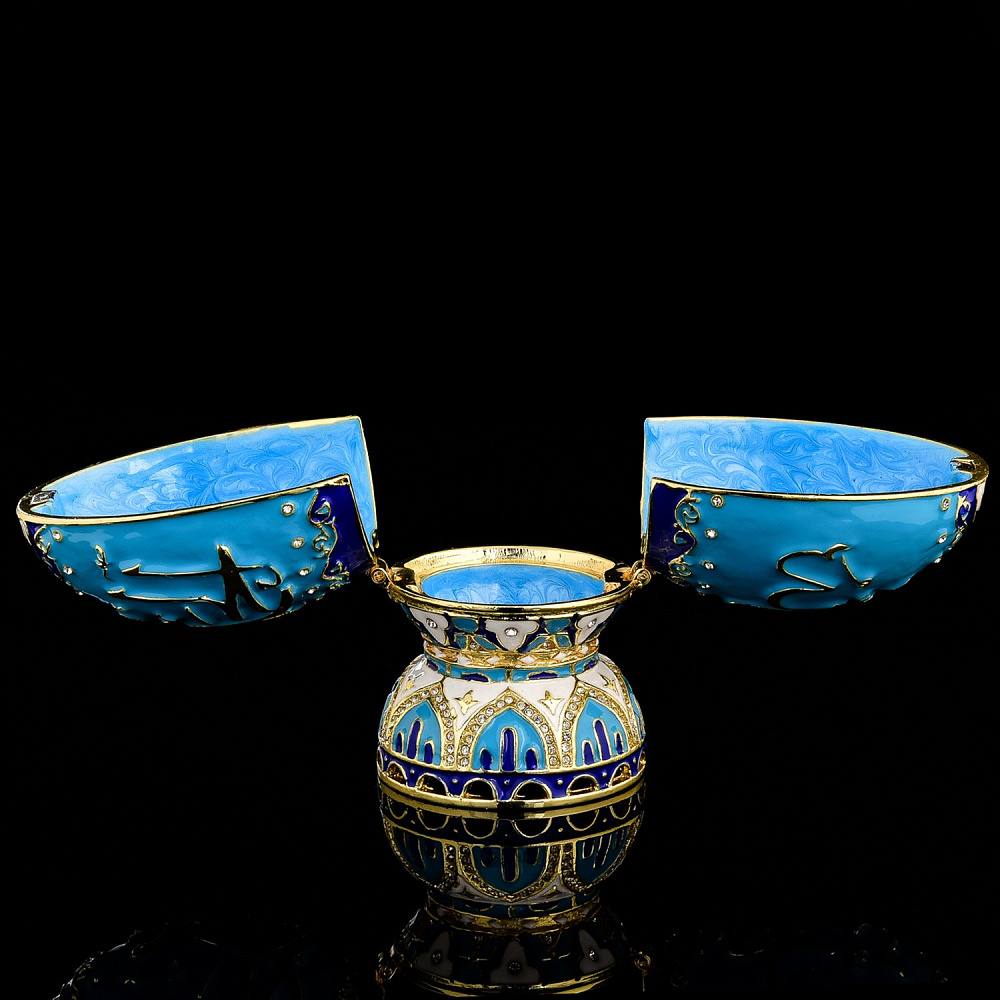 Шкатулка «Альхамдулиллах» с куполом. Традиции Фаберже - интернет магазин Русь Велика я фото 3