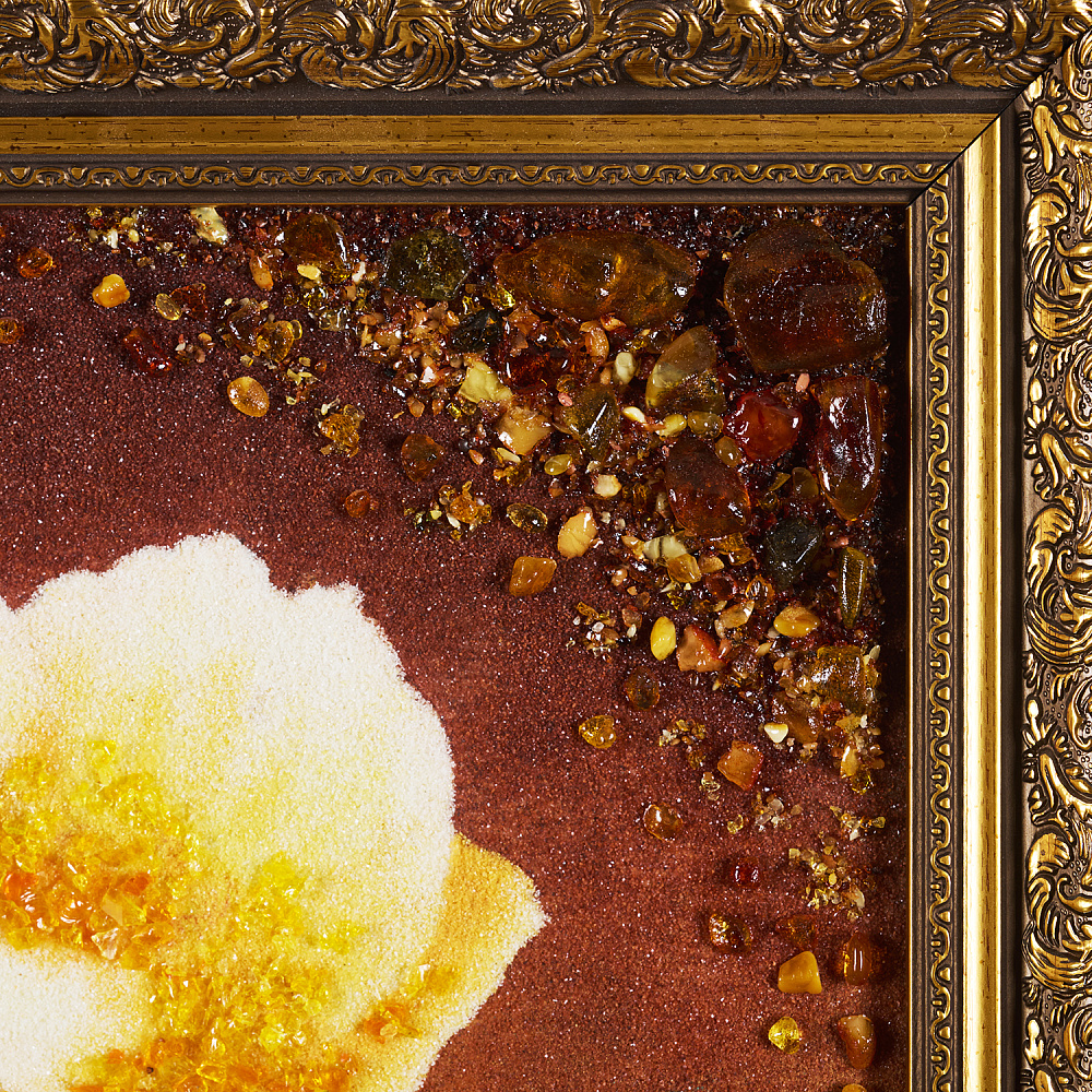 Картина янтарная «Букет пионов» 60х40 см - интернет магазин Русь Велика я фото 2