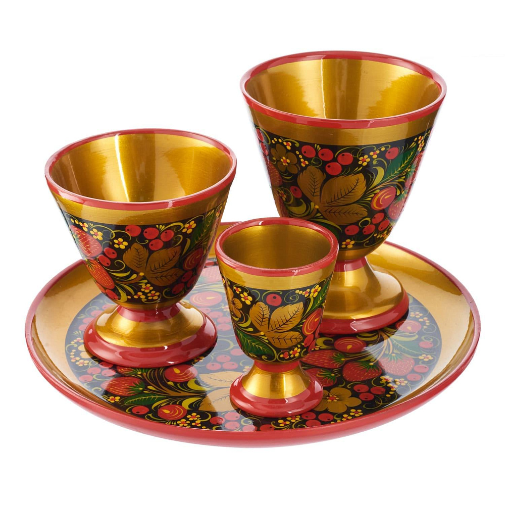 Набор для банкета (4 пр.) Хохлома - интернет магазин Русь Велика я 