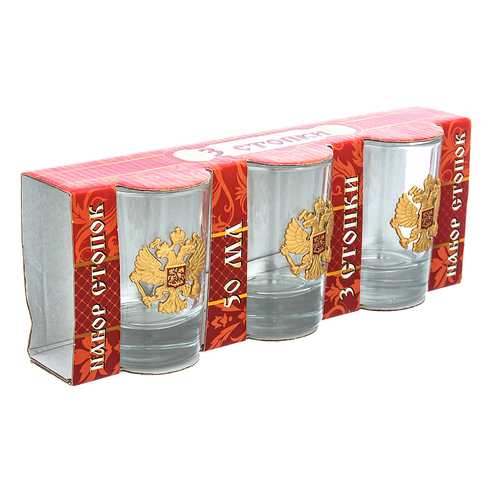 Набор стопок 50 мл «Герб РФ» - интернет магазин Русь Велика я фото 1