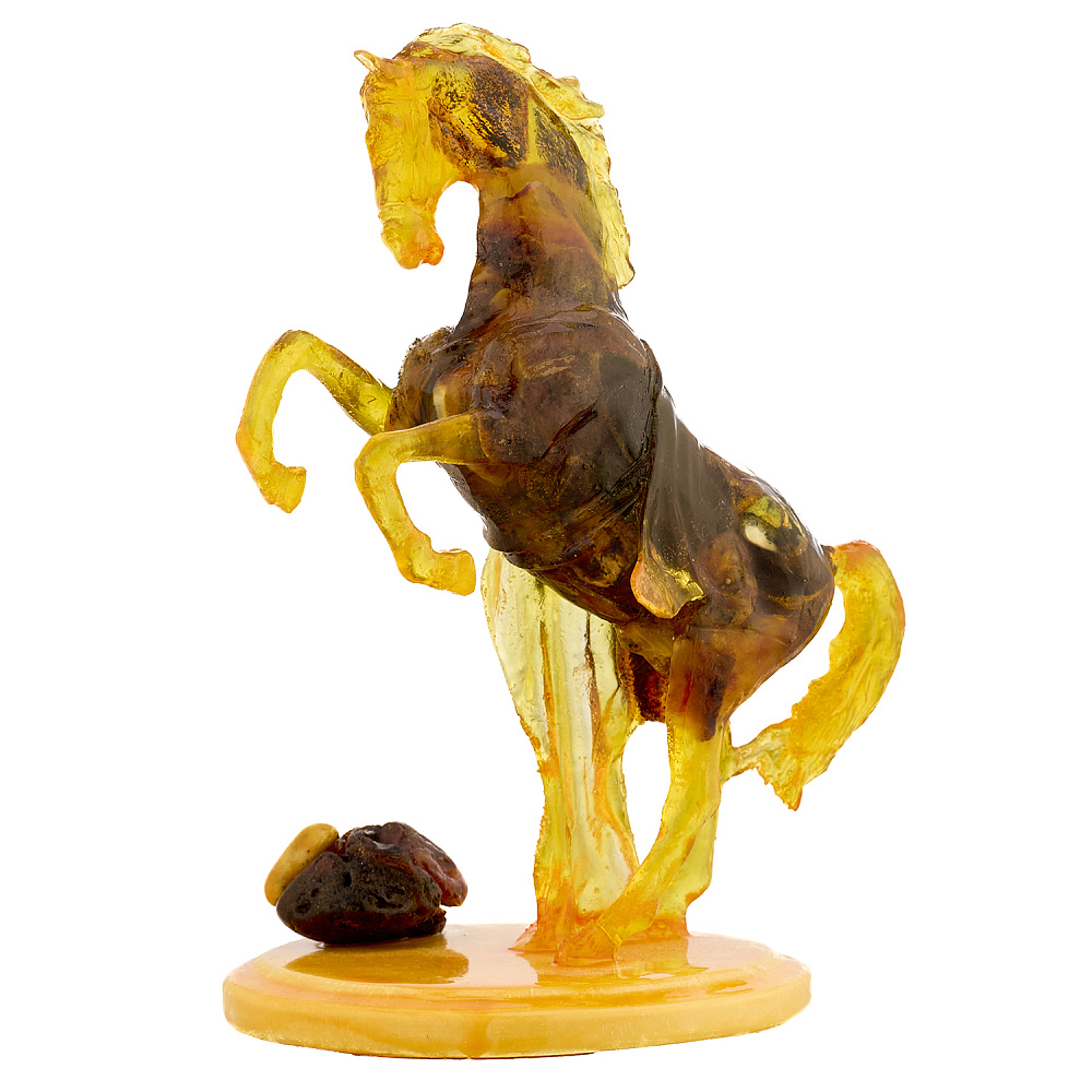 Лошадь Символ 2026 года. Статуэтка из янтаря «Конь ретивый» - интернет магазин Русь Велика я фото 1