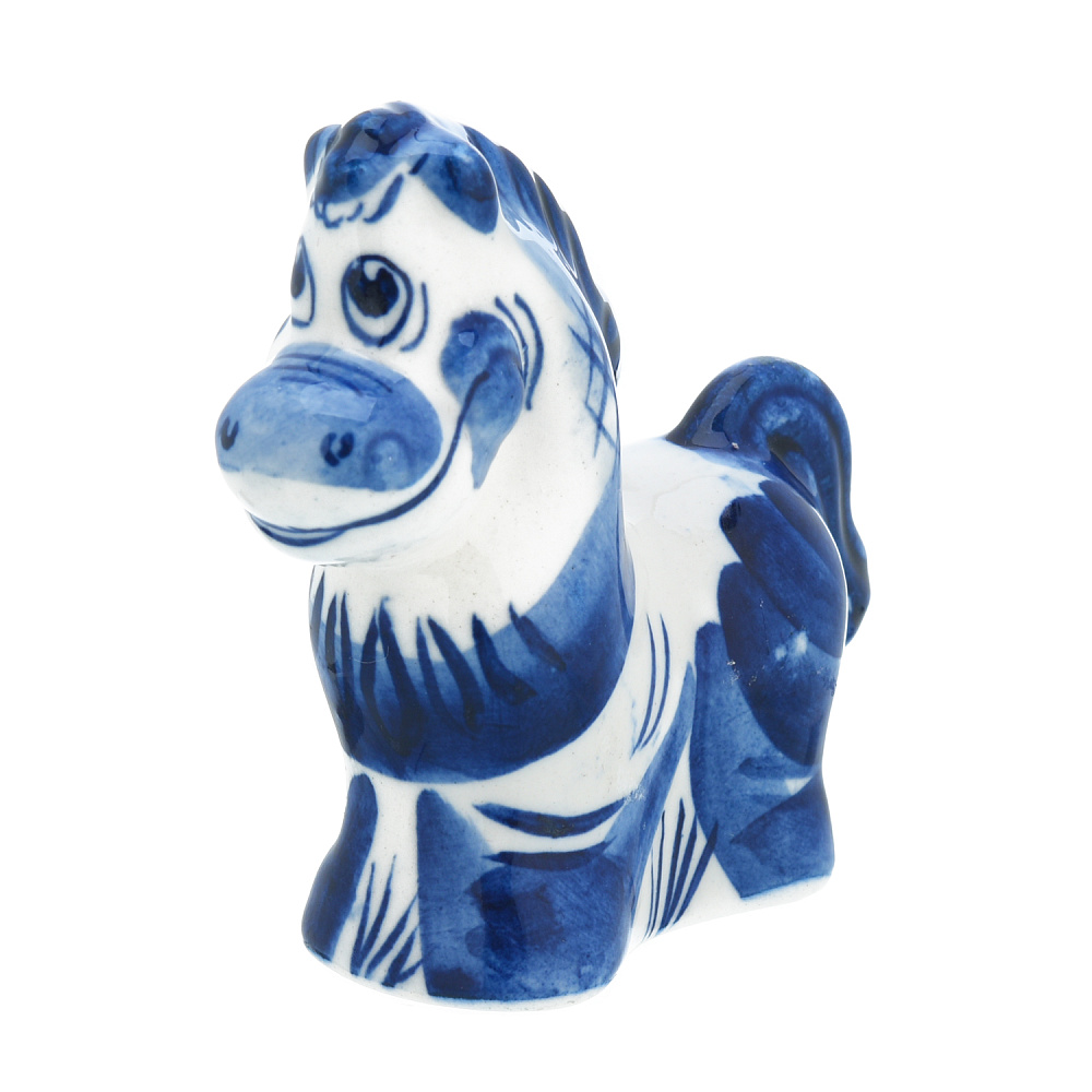 Статуэтка «Лошадь Леон». Гжель - интернет магазин Русь Велика я фото 2