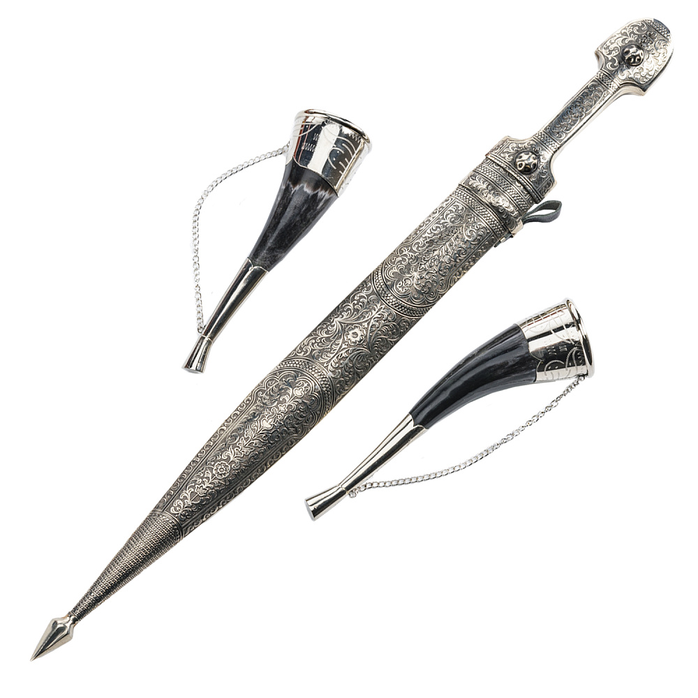 Подарочный набор с кинжалом и рожками для вина - интернет магазин Русь Велика я фото 1
