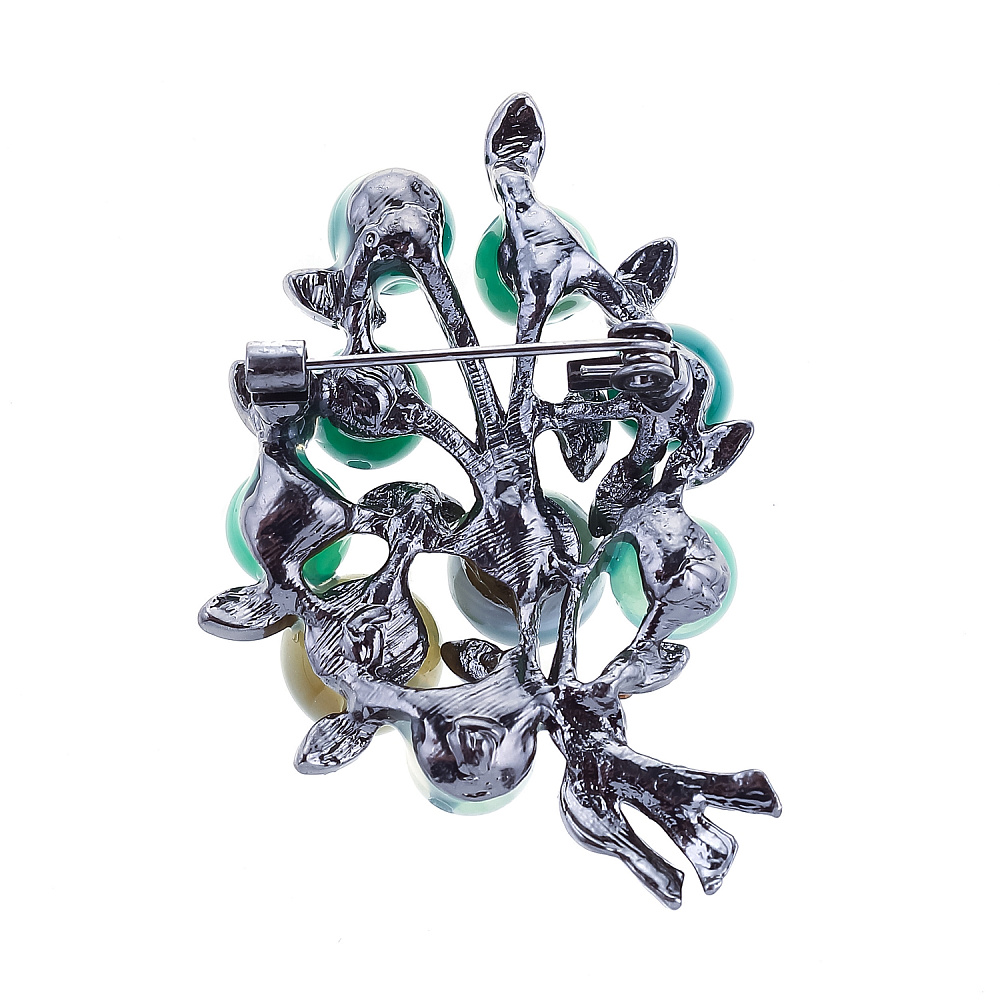 Брошь с агатом и стразами - интернет магазин Русь Велика я фото 1