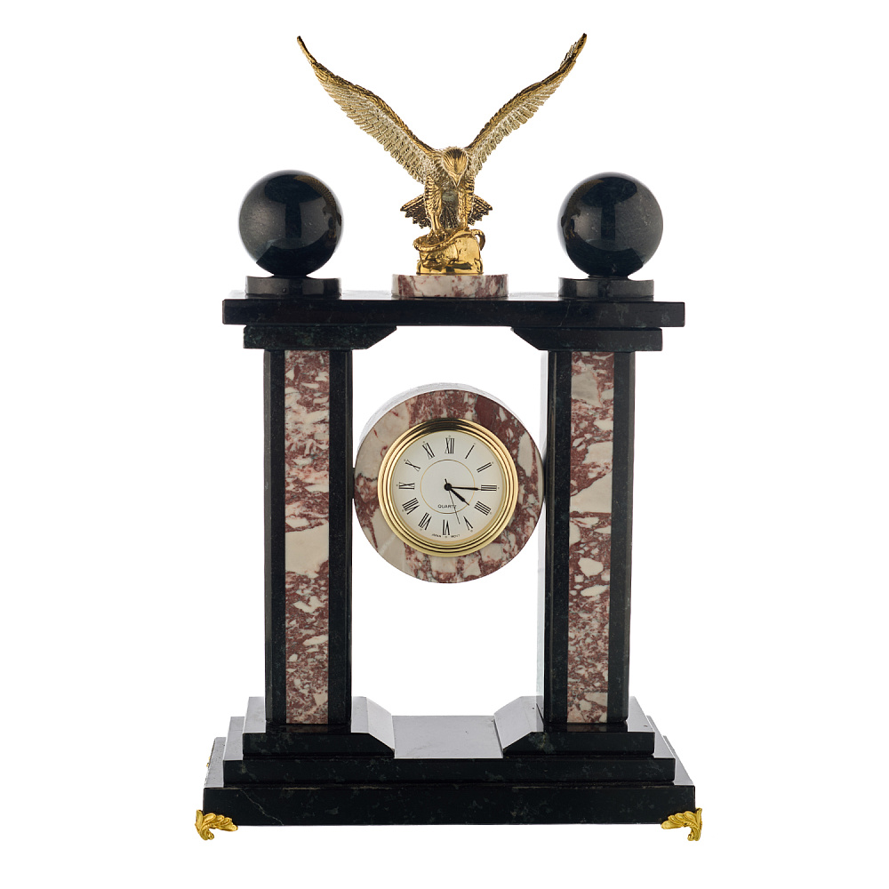 Часы настольные из камня «Орел» - интернет магазин Русь Велика я 