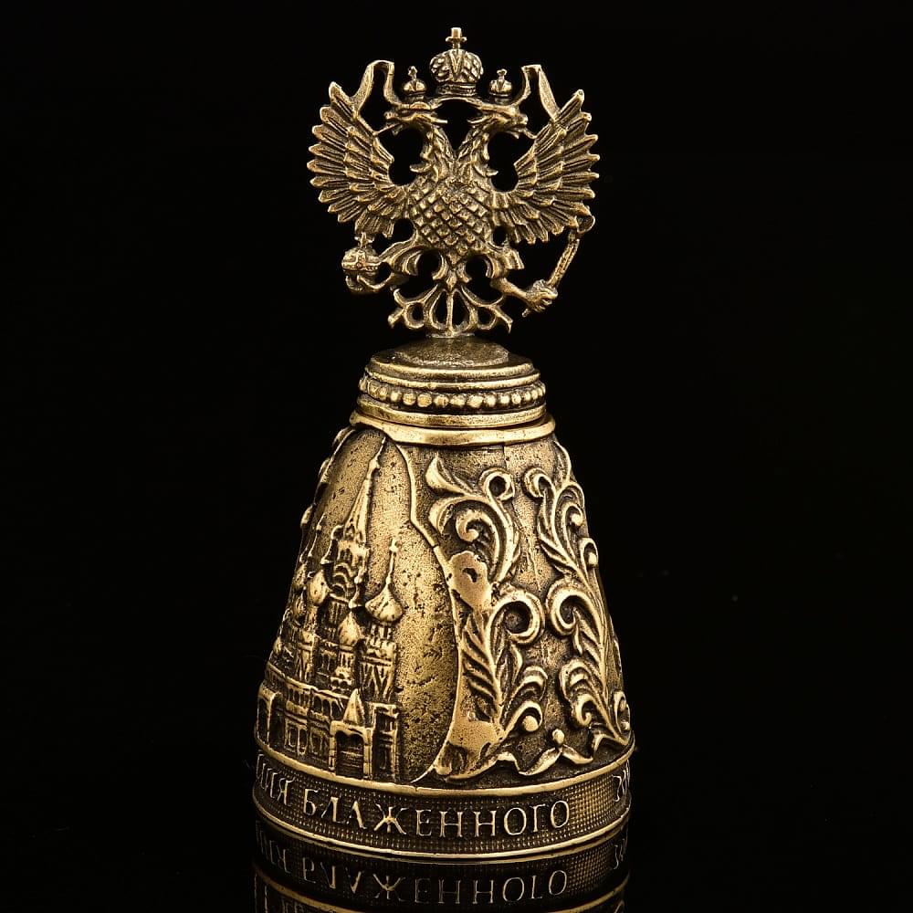 0019201 Бронза Колокол «Москва.Герб.» 3,9*3,9*7,5см (13370) - интернет магазин Русь Велика я 