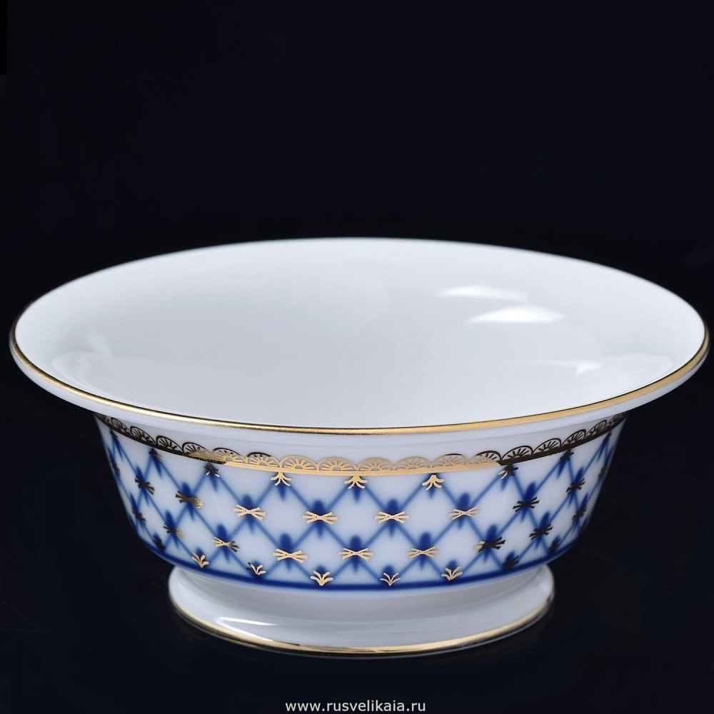 Салатник «Кобальтовая сетка» (форма «Александрия») ИФЗ - интернет магазин Русь Велика я 