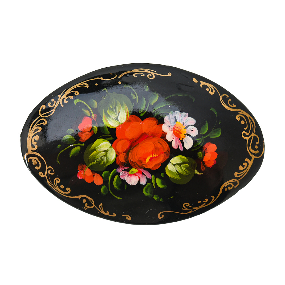 Брошь с ручной росписью «Жостово» (в ассортименте) - интернет магазин Русь Велика я фото 4