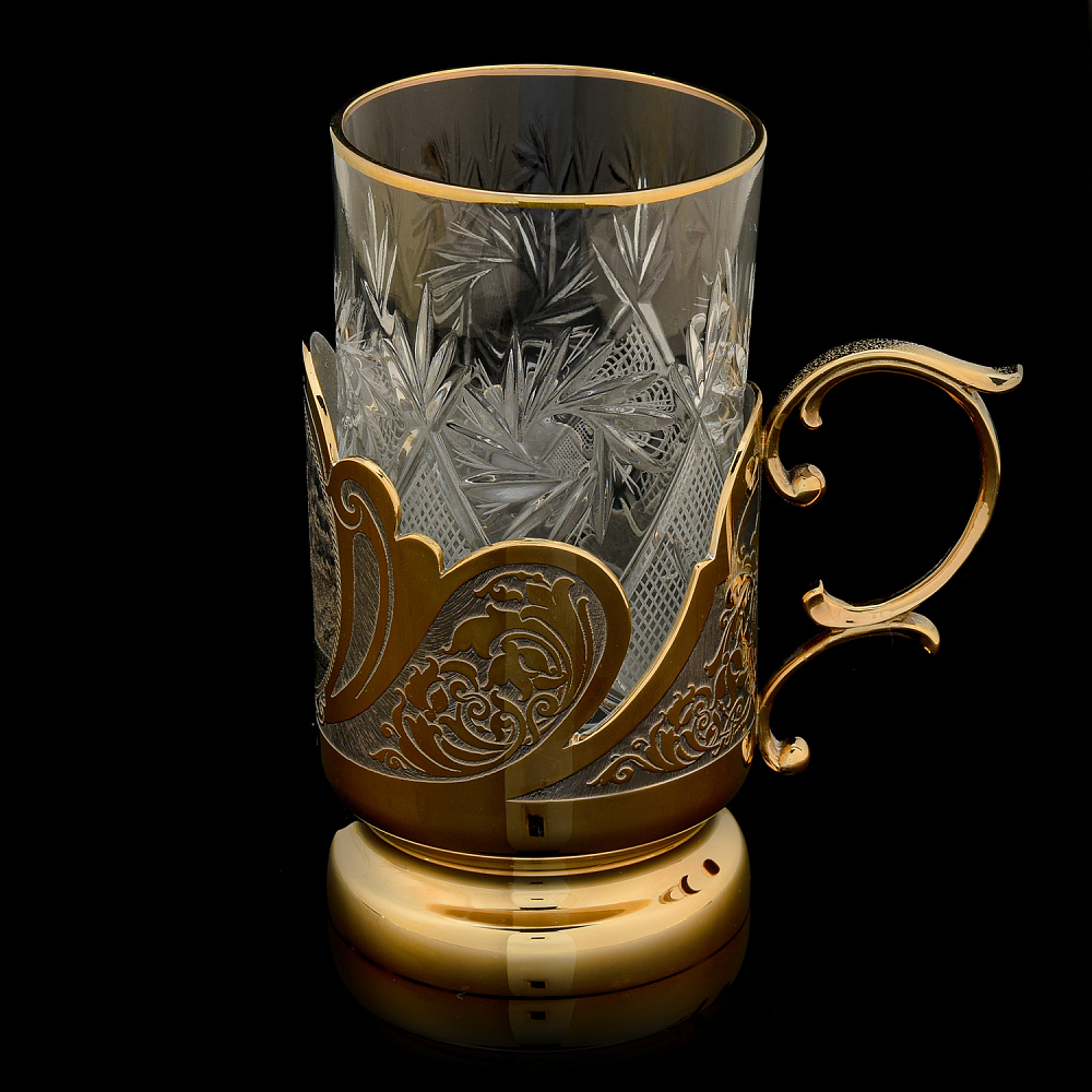 Чайный набор с подстаканниками «Москва. Спасская башня». Златоуст - интернет магазин Русь Велика я фото 3