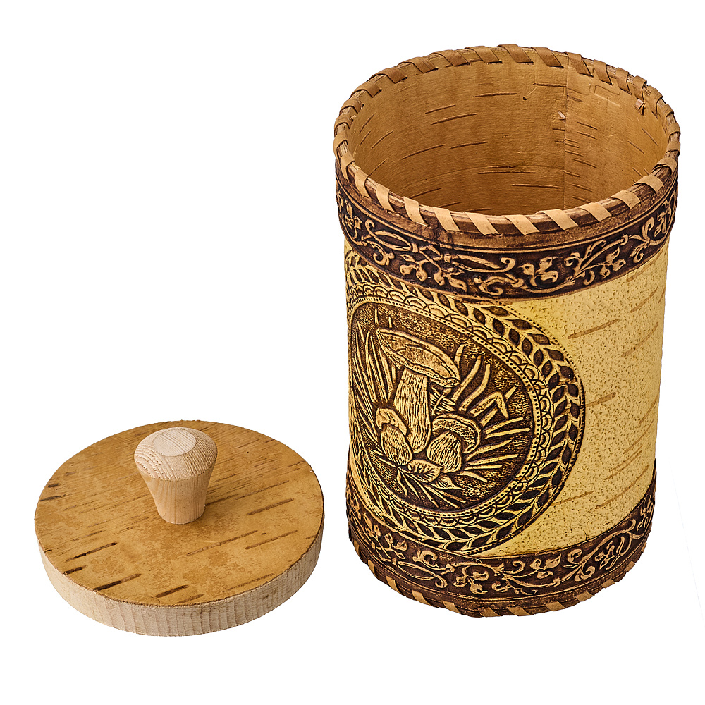 Туес для сыпучих продуктов из бересты - интернет магазин Русь Велика я фото 2