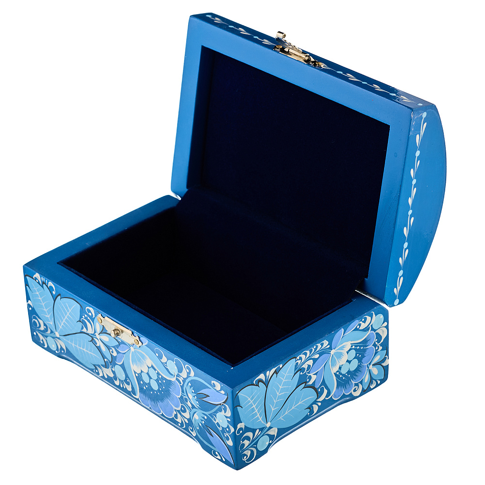 Шкатулка-сундучок «Цветы». Хохлома - интернет магазин Русь Велика я фото 2