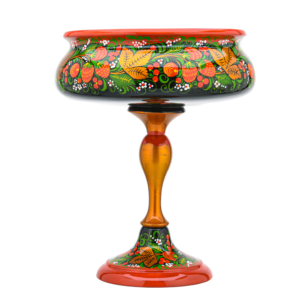 Фруктовница «Клубника». Хохлома - интернет магазин Русь Велика я фото 1