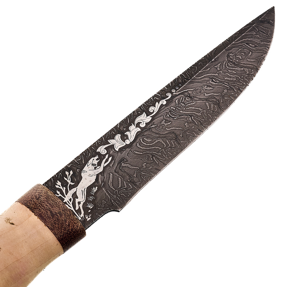 Нож сувенирный из дамасской стали «Олимп-5». Златоуст - интернет магазин Русь Велика я фото 3