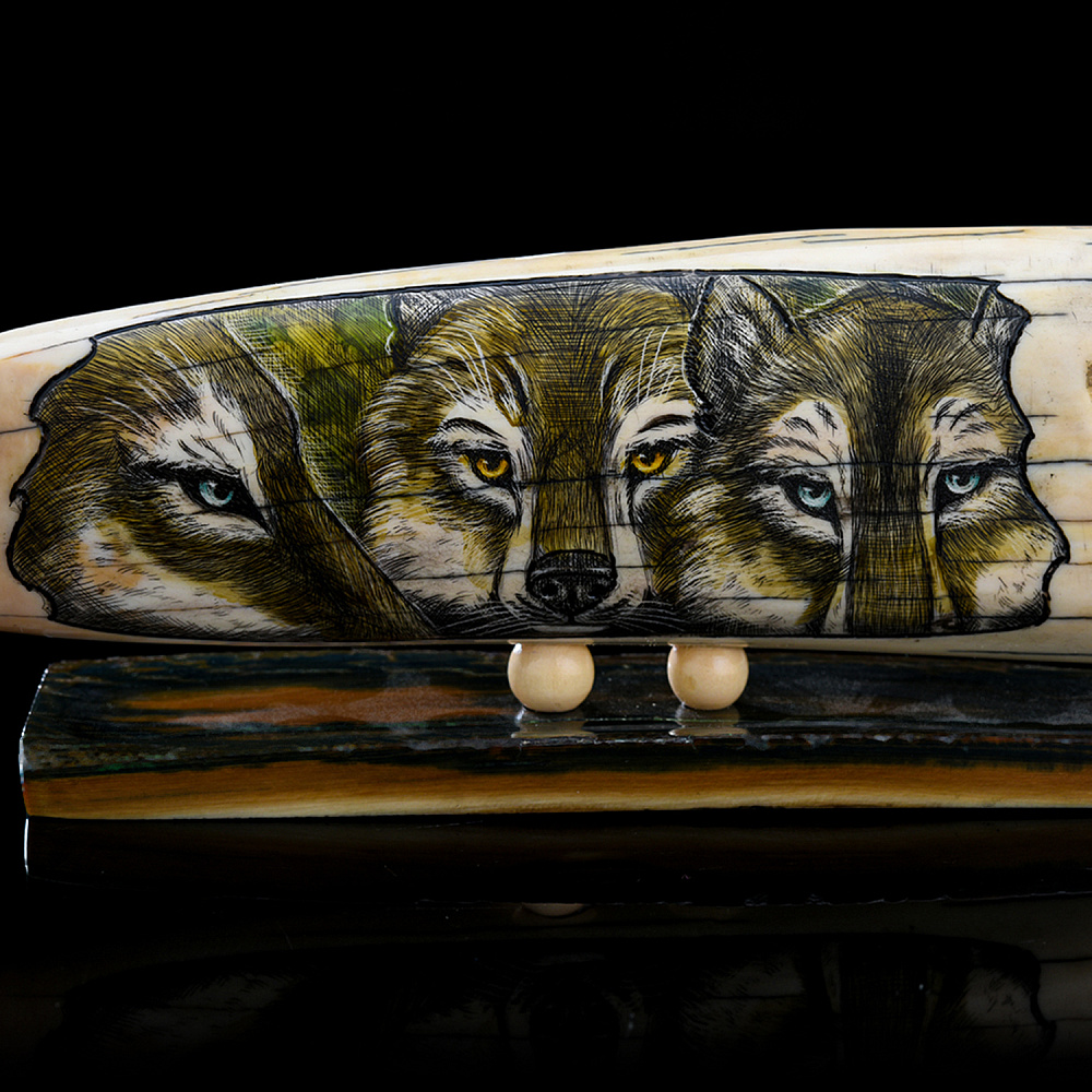Статуэтка из кости «Волки» - интернет магазин Русь Велика я фото 2