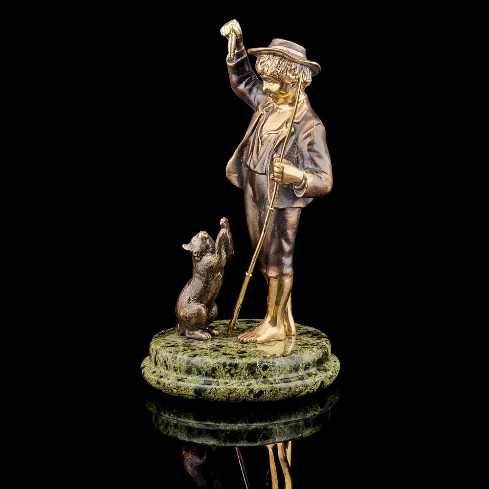 Бронзовая статуэтка «Рыбачок» - интернет магазин Русь Велика я 