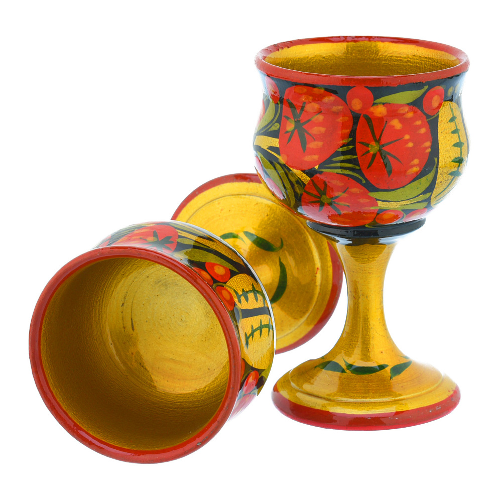 Питейный набор на 6 персон «Ягоды». Хохлома - интернет магазин Русь Велика я фото 3