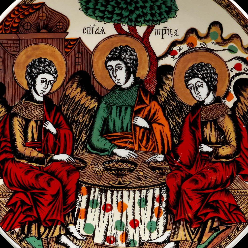 Коллекционная тарелка Русский лубок «Троица» - интернет магазин Русь Велика я фото 2
