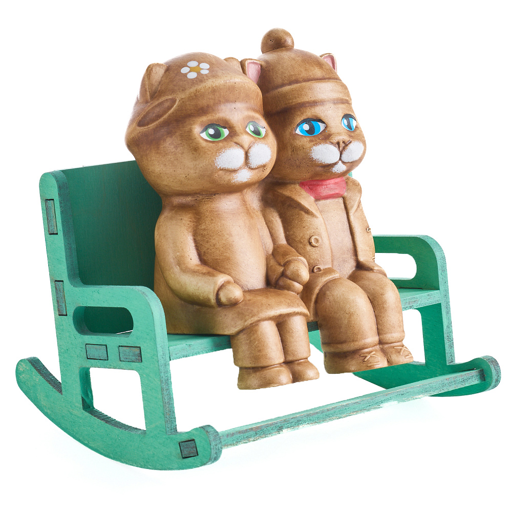 201837  Сувенир КОМПОЗИЦИЯ  КОТЫ «ПЕРВАЯ ЛЮБОВЬ» 14 см Б08 - интернет магазин Русь Велика я фото 1