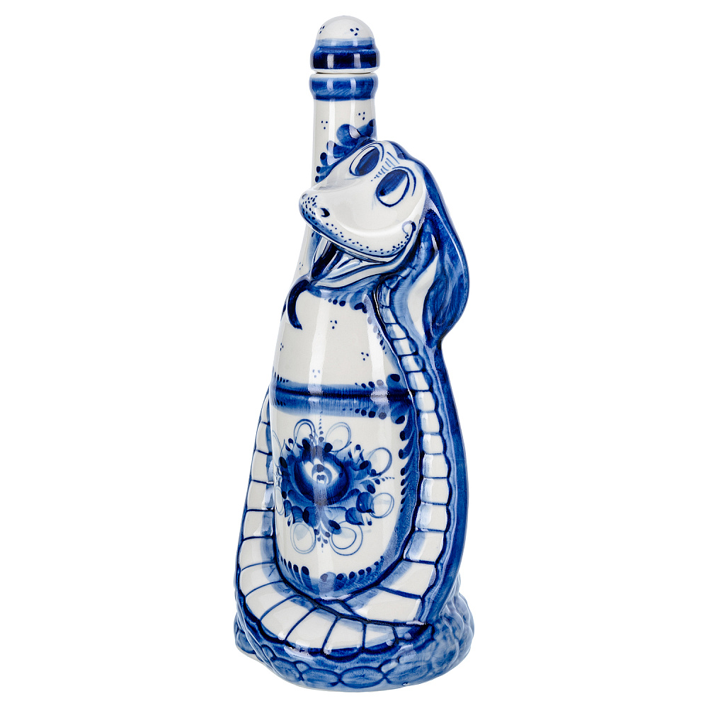 Змея Символ года 2025. Штоф «Змея». Гжель - интернет магазин Русь Велика я фото 2