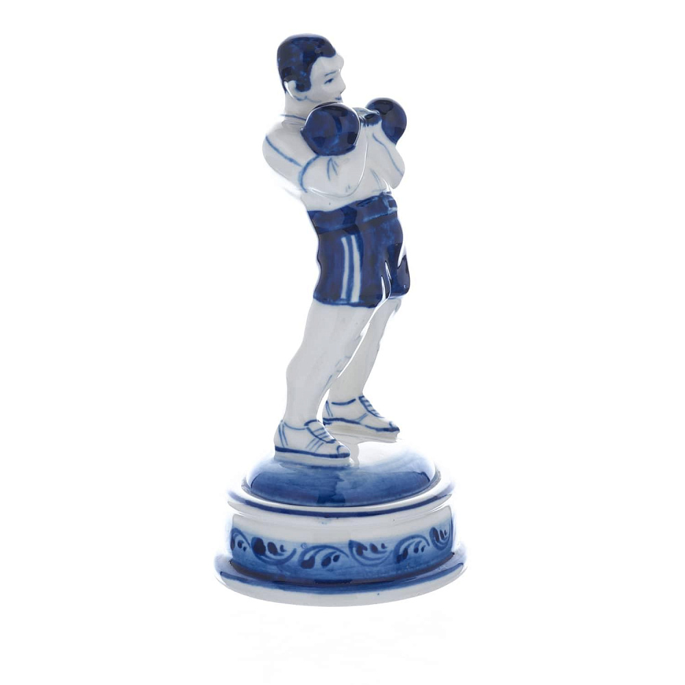 Статуэтка «Гиревик». Гжель - интернет магазин Русь Велика я фото 2