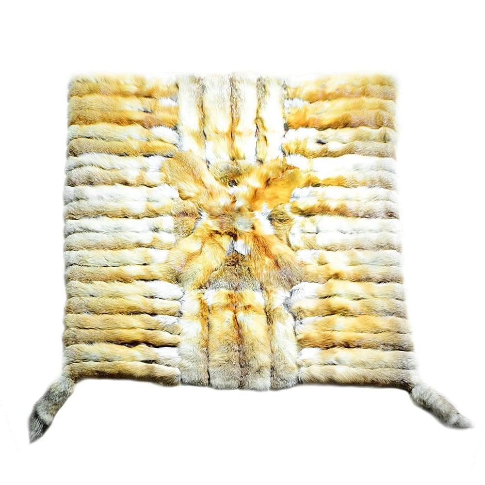 Покрывало из шкур рыжих лисиц с хвостами на карабинах - интернет магазин Русь Велика я 