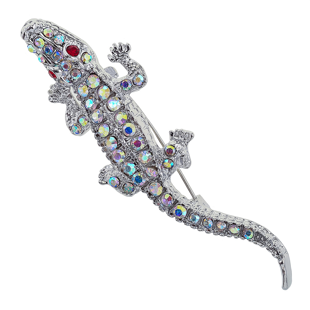 Брошь со стразами «Крокодил» - интернет магазин Русь Велика я 