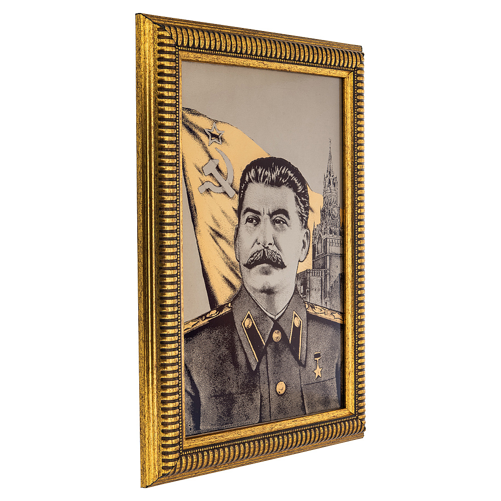 Панно-гравюра «Портрет Сталина». Златоуст 20х30 см - интернет магазин Русь Велика я фото 2