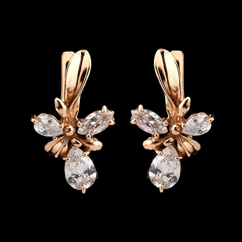 Серьги с фианитовыми вставками 6,6 гр. Серебро 925* - интернет магазин Русь Велика я фото 2