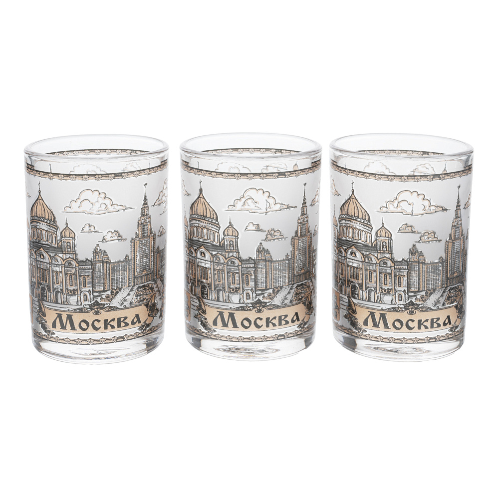 Набор стеклянных стопок «Москва» - интернет магазин Русь Велика я фото 1