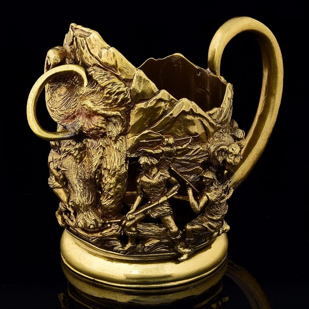 Подстаканник «Охота на мамонта» - интернет магазин Русь Велика я фото 3