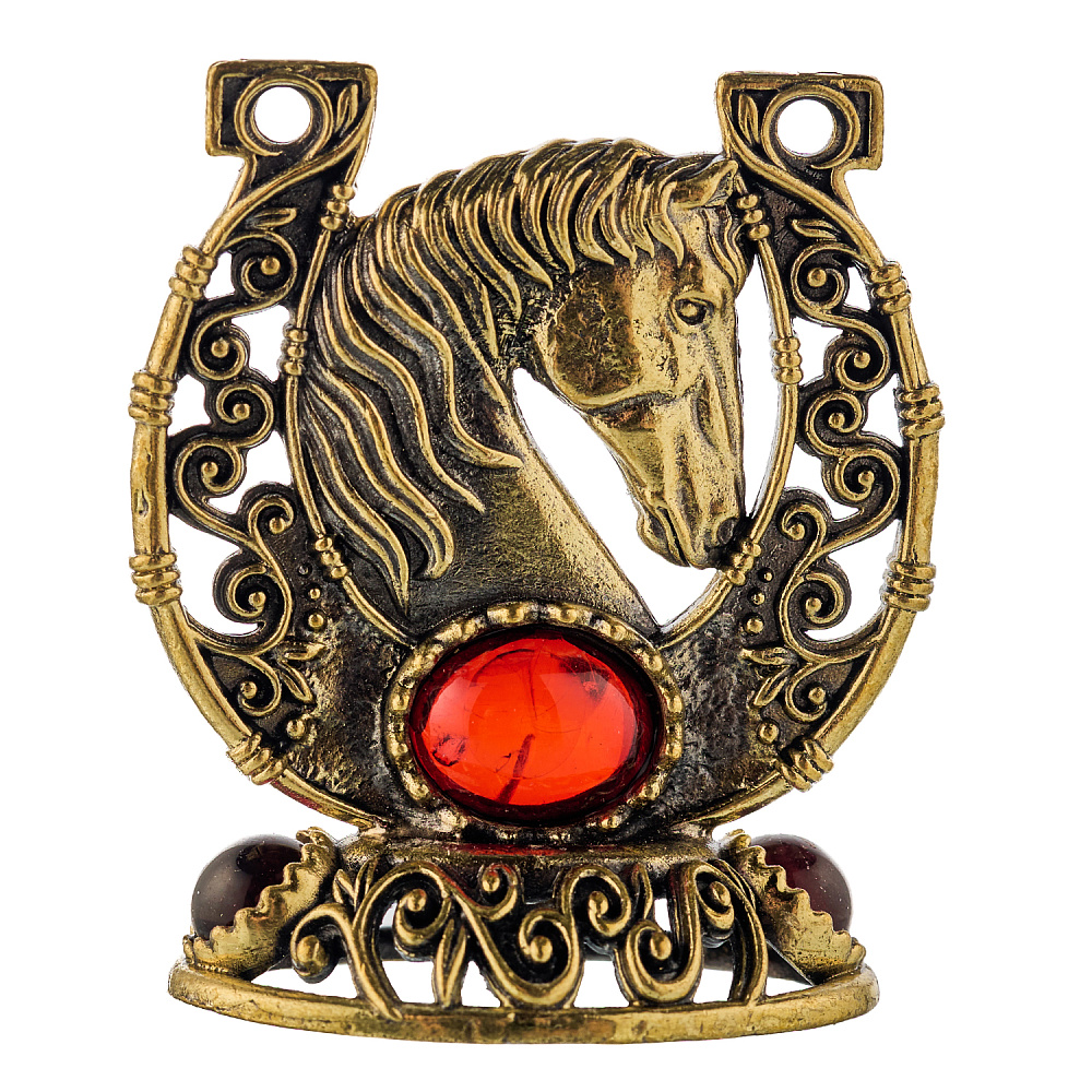 Лошадь Символ 2026 года. Статуэтка «Подкова» - интернет магазин Русь Велика я 