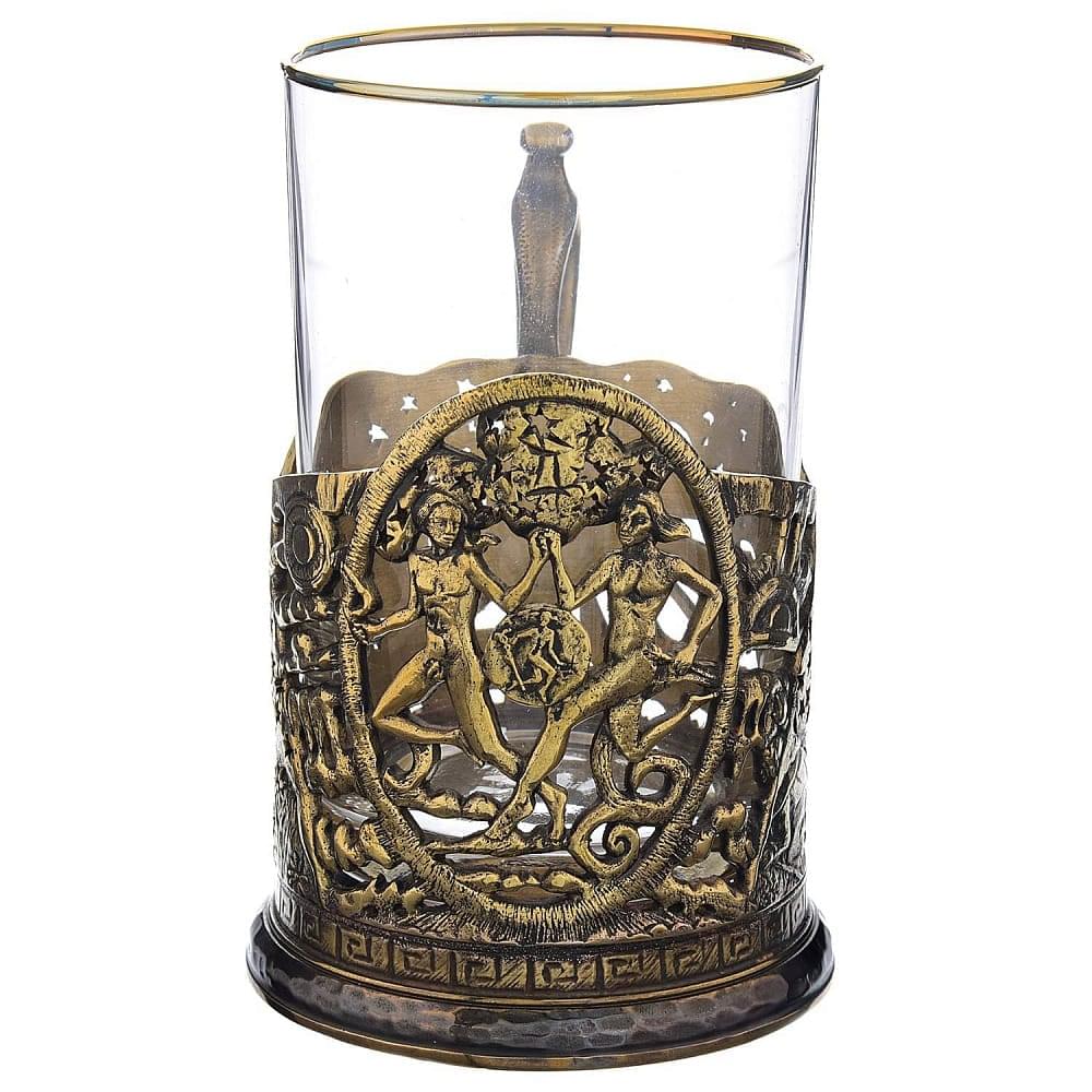 Подстаканник латунный «Знаки Зодиака. Близнецы» - интернет магазин Русь Велика я 