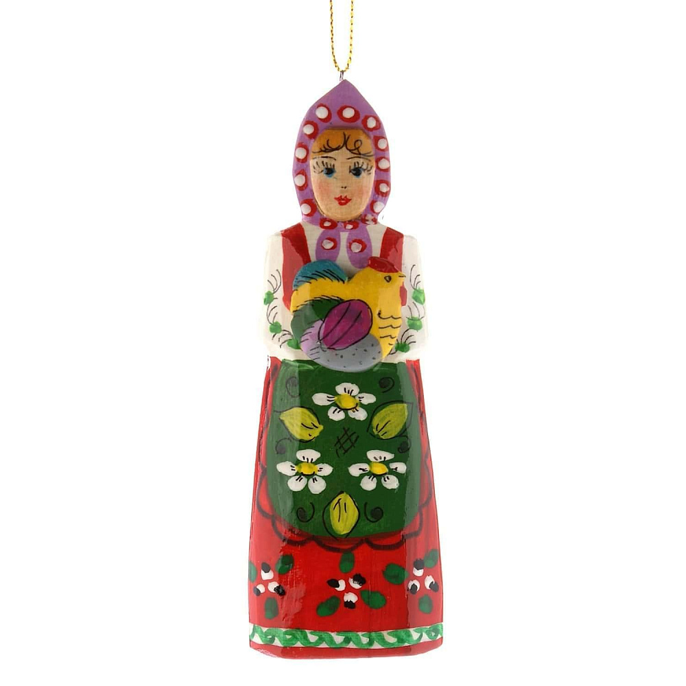 7883-12*4см Нат.дерево Сувенир КУКЛА нарядная резная - интернет магазин Русь Велика я фото 2