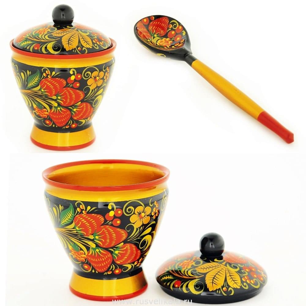 0021736 Хохлома Набор для соусов «Земляничка» 5пр.(в/кат) 63180000005 - интернет магазин Русь Велика я фото 1