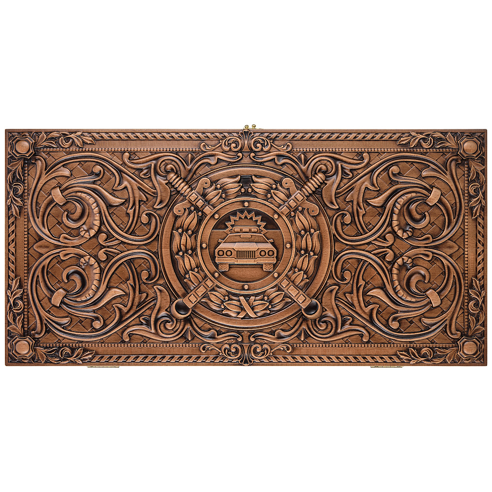 Деревянные резные нарды «ГИБДД» 60х30 см - интернет магазин Русь Велика я фото 3