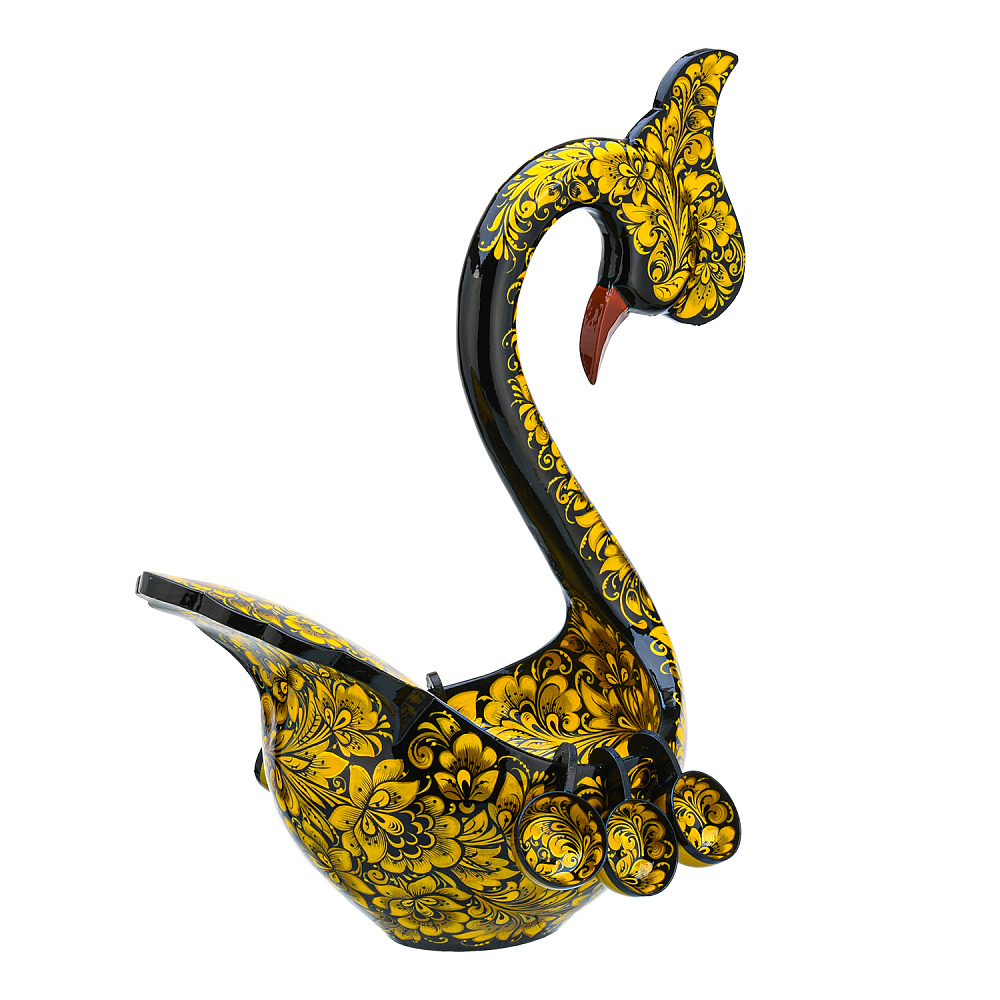 Братина с ковшиками «Лебедь». Хохлома - интернет магазин Русь Велика я фото 2